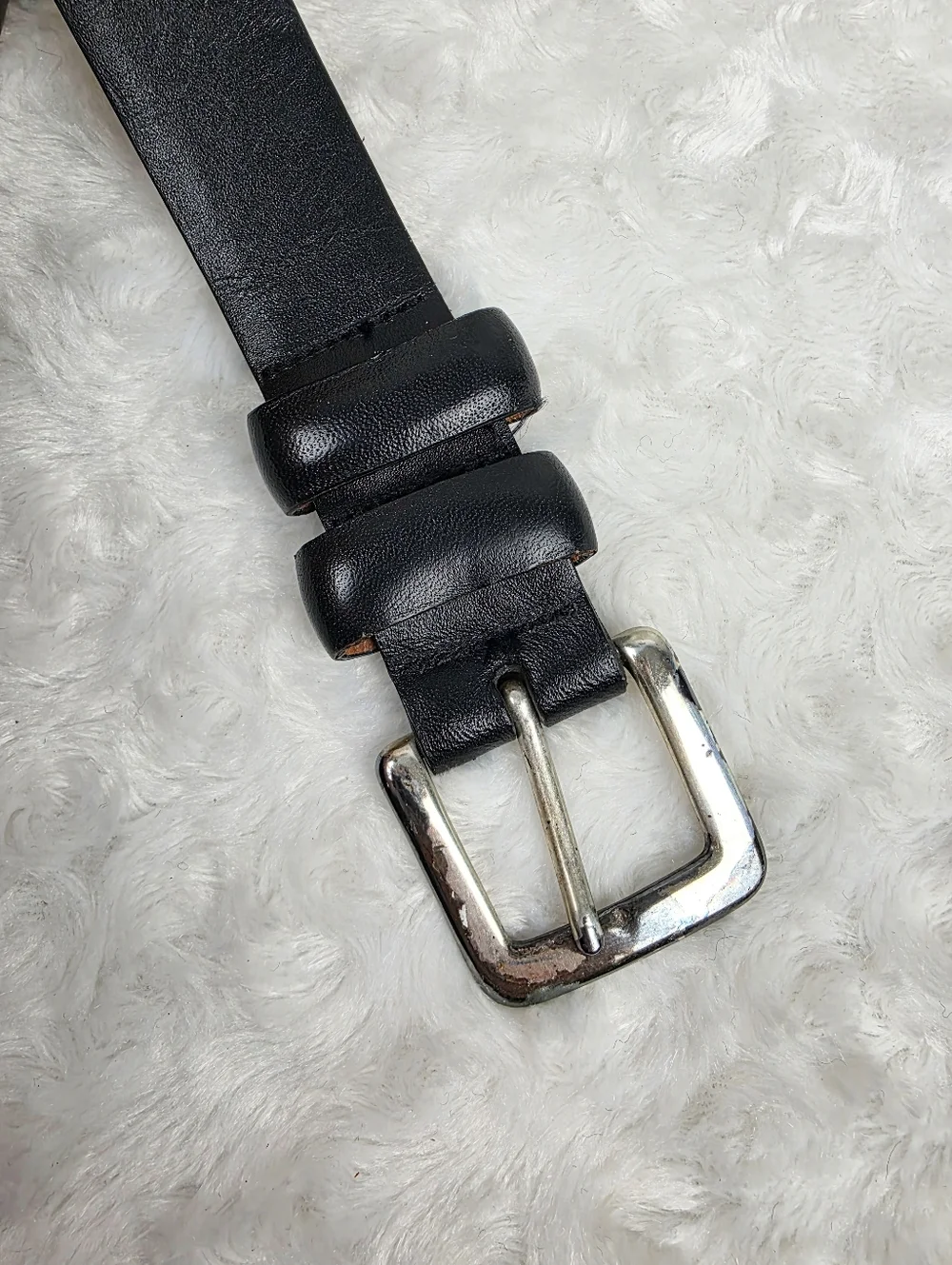 Kenneth Cole Leather Black Belt Size 32